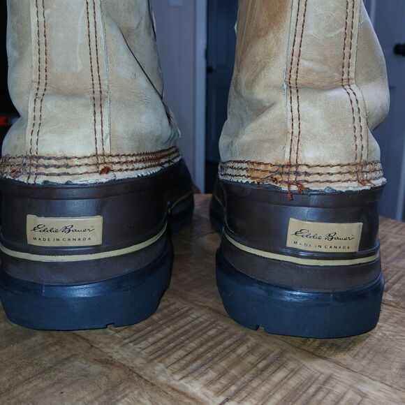 EDDIE BAUER SOREL Weather Resistant Boots-Men’s Sherpa Lining Size 14 Brown Tan - Picture 6 of 8